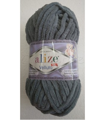 Κορδόνι Velluto ALIZE Γκρι 100gr 