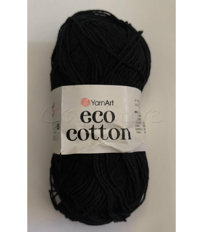 Eco cotton 100gr Μαύρο YarnArt