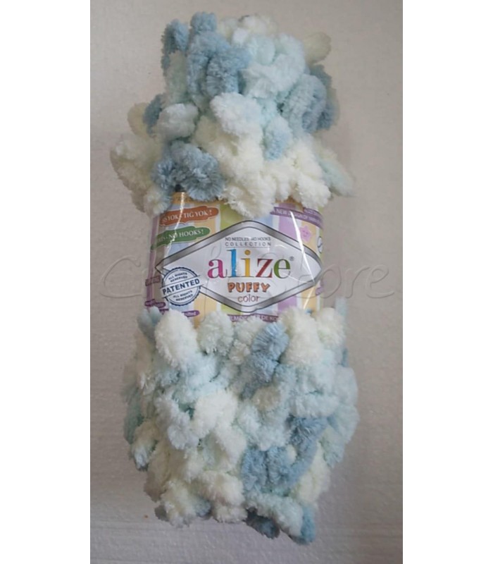 ALIZE PUFFY-6461 ΜΕΝΤΑ-ΛΕΥΚΟ