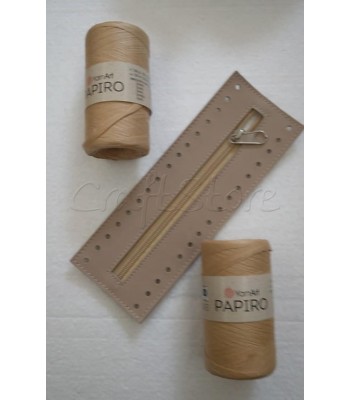 Κιτ  Φερμουάρ 20cm ΜΠΕΖ μέ 2 νήματα PAPIRO