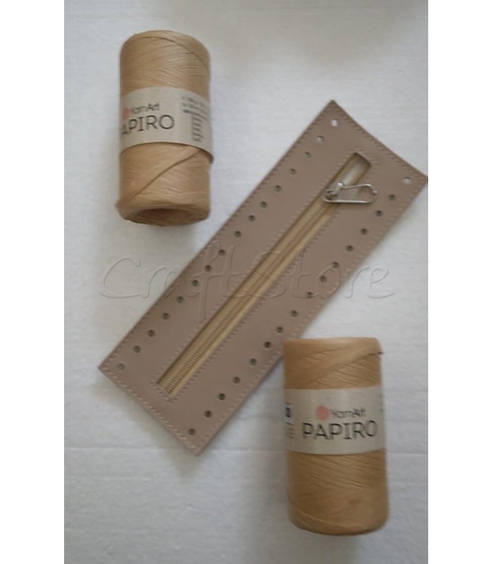Κιτ  Φερμουάρ 20cm ΜΠΕΖ μέ 2 νήματα PAPIRO