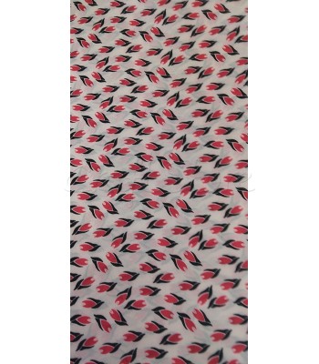 Φόδρα polyester/ λευκό κόκκινα κρινάκια1Μ Χ1.50Μ