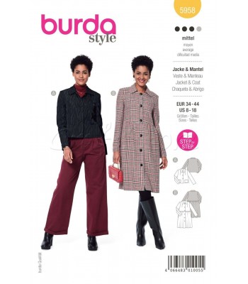 BURDA πατρον  Παλτό-jachet 5958