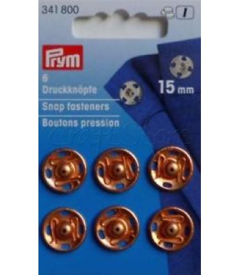 Σούστα Μεταλλική Ροζ Χρυσό 15mm 6τμχ