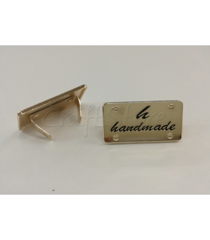 Ταμπελάκι ομορφιάς  Handmade 4x2cm Χρυσό